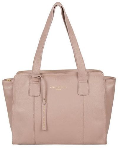 Pure Luxuries 'Homerton' Blush Leather Handbag - Pink