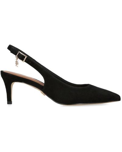 Kurt Geiger Suede Kgl Holland Slingback Heels - Black