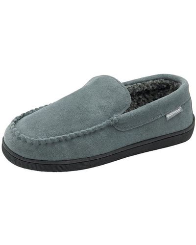 Dunlop Nathan Suede Leather Grey Slippers