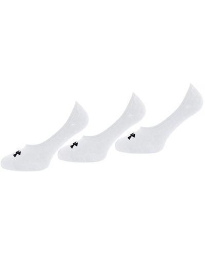 Under Armour 3-Pack Ultra Low Socks - White