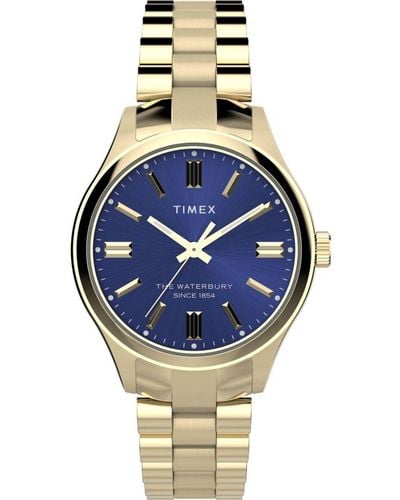 Timex Legacy Watch Tw2W40300 Stainless Steel (Archived) - Blue