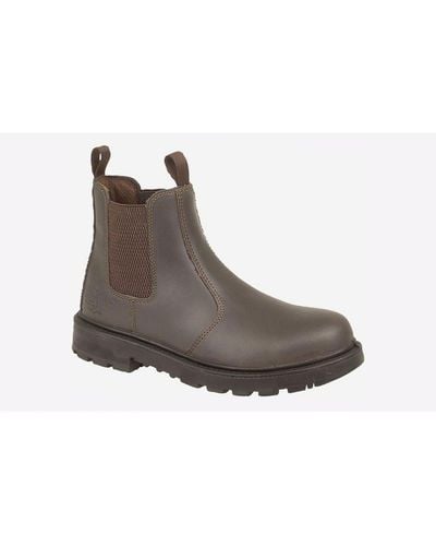 Grafters Grinder Safety Dealer Boots - Brown