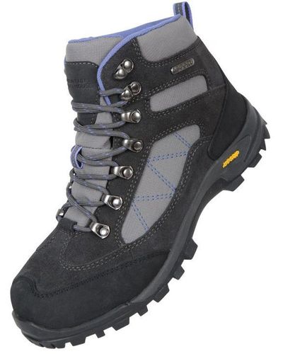 Mountain Warehouse Ladies Storm Suede Waterproof Hiking Boots () - Grey