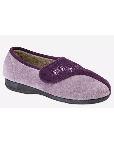 Sleeper Gemma Memory Foam Slippers - Purple