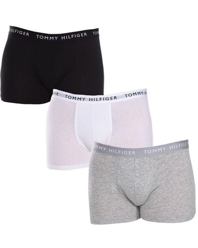 Tommy Hilfiger Pack-3 Breathable Fabric Boxers With Anatomical Front Um0Um02203 - White
