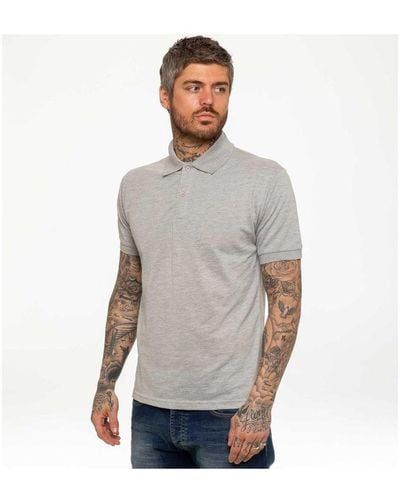 Kruze By Enzo Short Sleeve Polo Shirts - Grey
