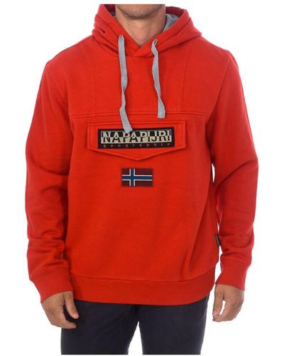 Napapijri Burgee Wint 2 Sweatshirt With Adjustable Hood Np0A4Gjd - Red