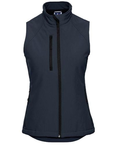 Russell Russell Soft Shell Ademend Gilet Jacket (franse Marine) - Blauw