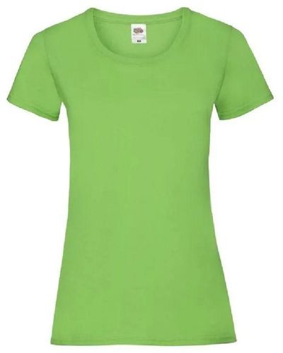 Fruit Of The Loom Ladies/ Lady-Fit Valueweight Short Sleeve T-Shirt (Pack Of 5) (Lime) - Green