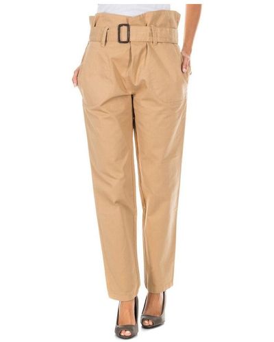 Armand Basi Long Trousers With Straight Cut Bottoms Bgm0256 - Natural