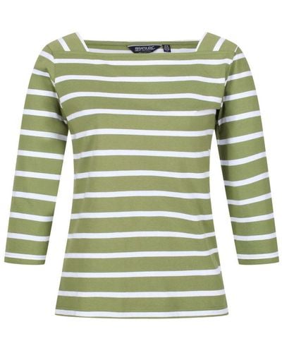Regatta Polexia Stripe T-shirt (druivenblad/wit) - Groen