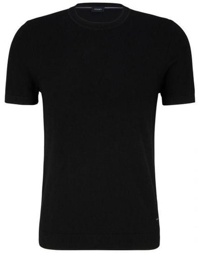 Joop! Crew Neck Knit T-Shirt Short Sleeve - Black