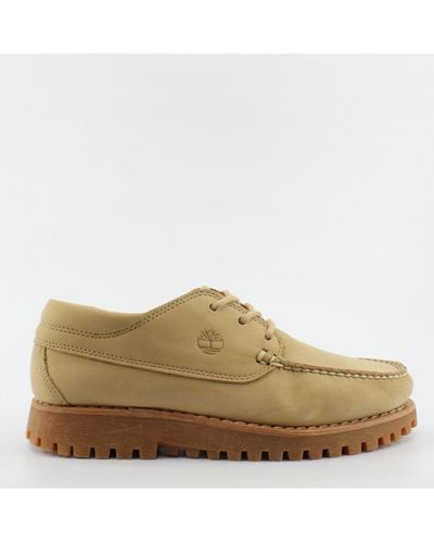 Timberland Jacksons Landing Nubuck Leather Lace Up Shoes A2Chn - Natural