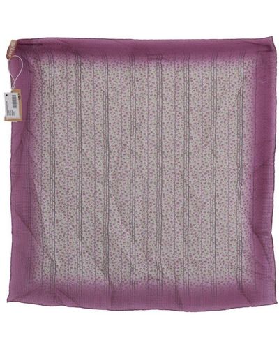 John Galliano Pink Bandana Head Wrap Foulard Square Scarf Silk - Purple