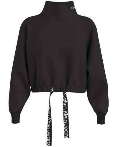 Calvin Klein Sweatshirt Ck Jeans Taille Koord Rol - Zwart