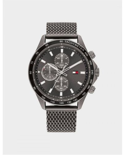 Tommy Hilfiger Accessories Miles Chronograph Mesh Bracelet Watch - White