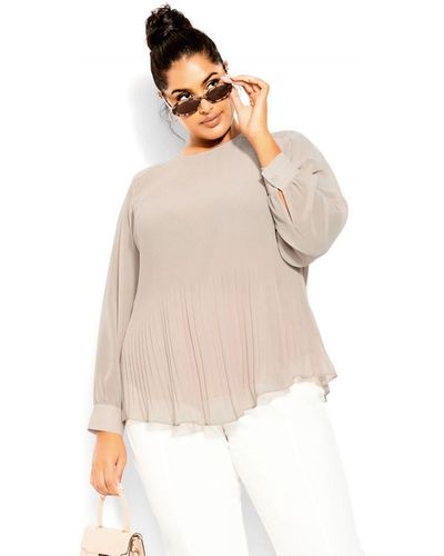 City Chic Plus Size Lust After Top - Vanilla - White