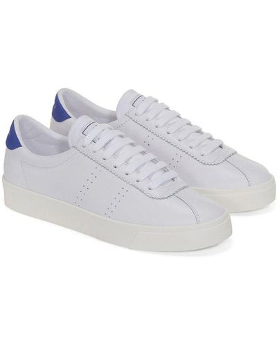 Superga Adult 2843 Club S Leather Trainers (/Royal/Avorio) - Grey