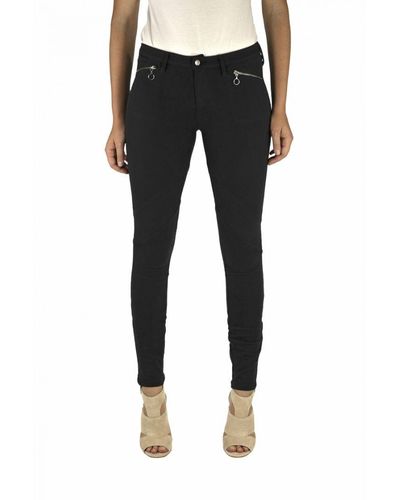 Met Elastic Trousers Style legging With Belt Loops 10dbf0752 Woman Cotton - Black