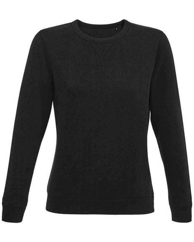 Sol's Ladies Sully Sweatshirt () - Black