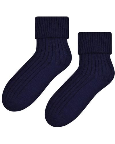 Steve Madden Dames 1 Paar Luxe Wol Bed Sokken | Zachte Warme Lounge Slaapsokken - Marine - Blauw