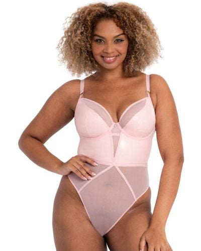 Curvy Kate Ck031704 Lucky Star Plunge Body - Pink