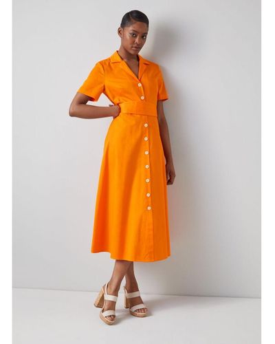 LK Bennett Joplin Dresses - Orange