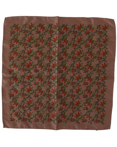 Dolce & Gabbana Carrots Print Silk Handkerchief - Brown