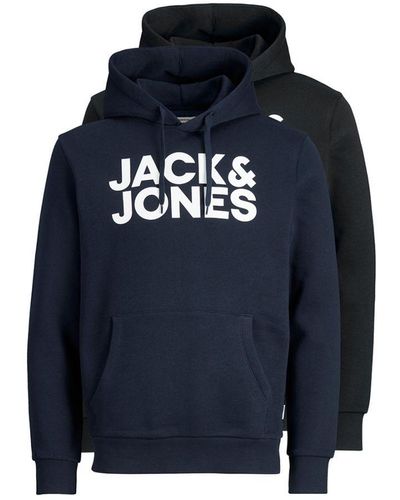 Jack & Jones Jack&jones Logo Multi-pack Sweatshirts Met Pullover Voor , Regular Fit, 2 Stuks - Blauw
