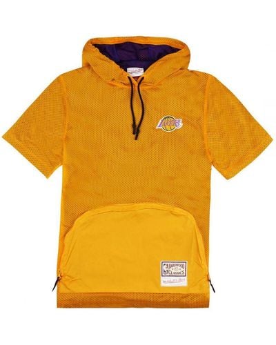 Mitchell & Ness Los Angeles Lakers Hooded T-shirt - Yellow