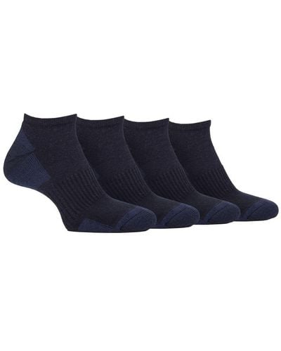 Jeep Cushioned Trainer Socks - Blue