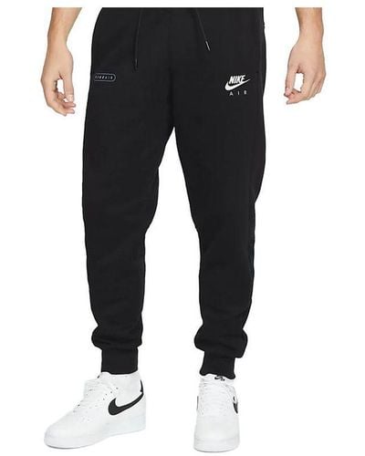Nike Air Reflective Logo Fleece Joggers - Black