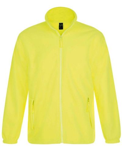 Sol's North Full Zip Outdoor Fleece Jacket (Neon) - Yellow