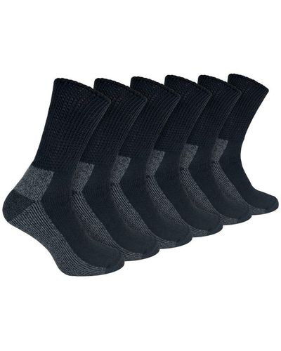 IOMI 6 Pairs Multipack Footnurse Diabetic Socks - Blue