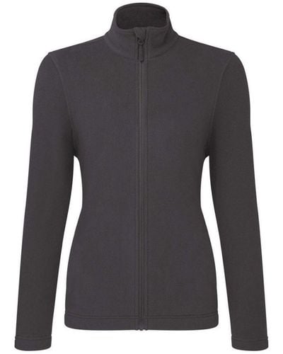 PREMIER Ladies Recyclight Full Zip Fleece Jacket (Dark) - Black