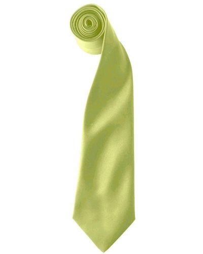 PREMIER Kleuren Satin Clip Tie (pakket Van 2) (kalk) - Groen