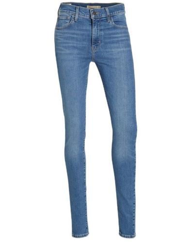 Levi's Levi's 720 High Waist Super Skinny Jeans Medium Indigo Worn In - Blauw