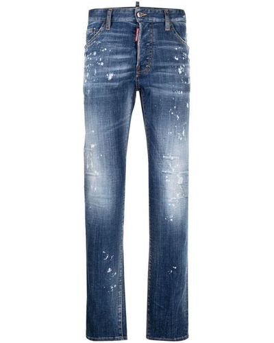 DSquared² Gebleekte Spots Wash Cool Guy Jeans - Blauw