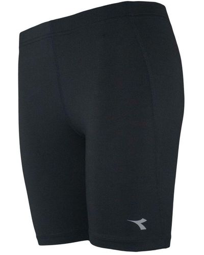 Diadora Compression Black Cycling Shorts Textile