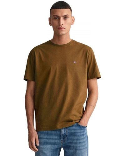 GANT T-shirts Cotton - Brown