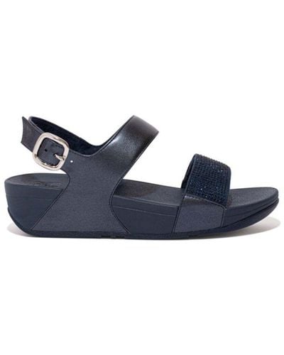 Fitflop Womenss Fit Flop Lulu Crystal Back Strap Sandals - Blue