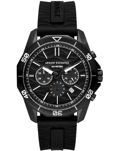 Armani Exchange Spencer Watch Ax1961 Silicone - Black