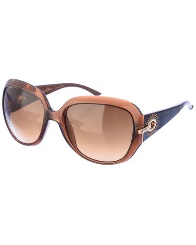 Dior Precieuse Butterfly-Shaped Acetate Sunglasses - Brown