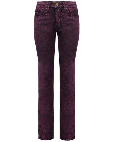 Criminal Damage Skinny Fit Acid Wash Jeans - Purple