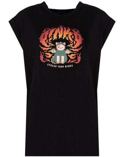 Pinko T-shirt Trottare 3 Vrouw Zwart