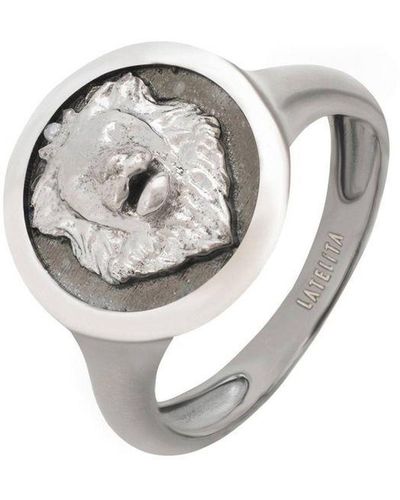 LÁTELITA London Aslan Lion Oxidised Ring Silver Sterling Silver - Metallic