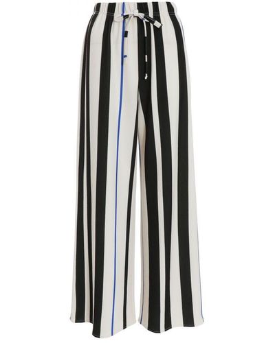 Quiz Stripe Trouser - Black