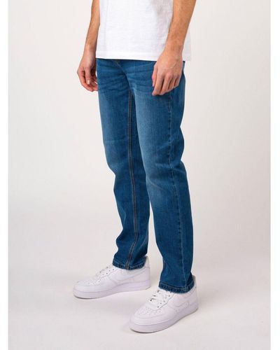 Luke 1977 Edward Regular Fit Mid Blue Wash Jeans