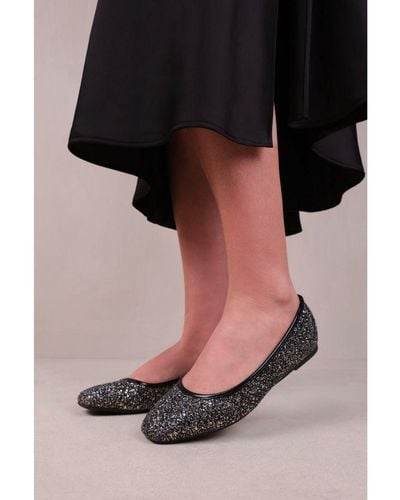Where's That From 'Universe' Pointe Ballerina Slip On Shoes - Black