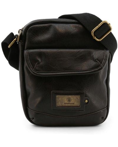 Lumberjack Adjustable Strap Across-Body Bag With Multiple Pockets - Black